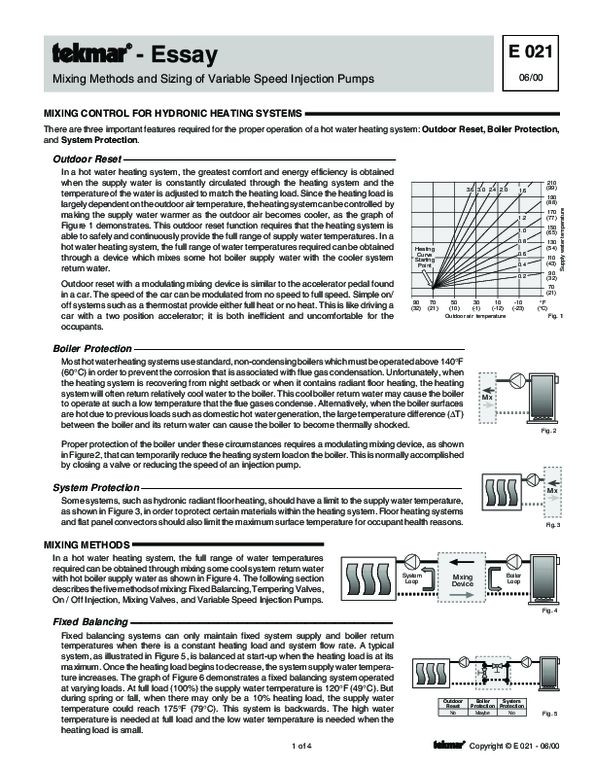 White Paper - Mixing Methods & Sizing of Variable Speed Injection (Jun 2000 - Present)